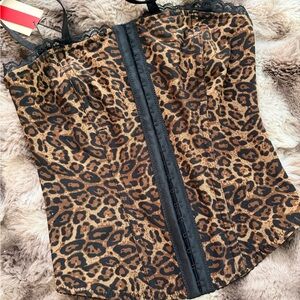 Leopard Print Corset Top